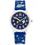 Q&Q V23A-017VY LACİVERT SİLİKON KORDON RAKAMLI ÇOCUK KOL SAATİ