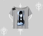 Kayık Yaka Tshirt Cyber Y2K Anime Girl Street Sound Aesthetic
