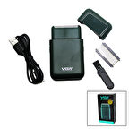 Seyahat Tipi 2In1 Sıfır Sakal - Çizim Tıraş Makinesi Usb Şarjli V-390 (4987)