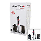 AWOX BARMİX  3İN1  BLENDER SETİ  ÇELİK 2Lİ MİKSER   ÇELİK RONDO BIÇAK   ÇELİK 4 KANATLI BIÇAK   1000W (4987)