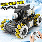 2.4GHz Uzaktan Kumandalı Su Bombası Atan 6V Şarjlı 360 Derece Dönebilen Sesli Oyuncak Akrobat Tank