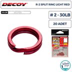 Decoy R-2 Split Ring Halka Light Red #2 30lb (20 Adet)