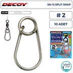 Decoy SN-13 Split Snap Klips #2 30lb Silver (10 Adet)