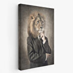 Aslan Kafalı İnsan Kanvas Tablo-4993