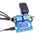 LED Göstergeli Sıcaklık ve Nem Kontrollü 2 Kanal Bağımsız Röle Modülü XY-TR01