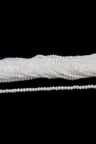 4 mm Süt Beyaz Basık Kristal Cam Boncuk 1 Dizi - (110 Adet)