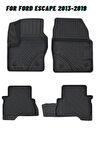 Ford Escape 2013-2019 ile Uyumlu Carbon Desenli Ultra Premium Havuzlu Oto Paspas