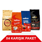Qualità Oro + Suerte + Crema E Aramo + Espresso Barista Gran Crema Çekirdek Kahve (1000gr) 4'Lü Paket