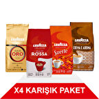 Qualità Oro + Qualità Rossa + Suerte + Crema E Aramo Çekirdek Kahve (1000gr) 4'Lü Paket