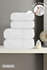 4'lü Beyaz Hotel Havlu Seti %100 Pamuk - 2 Adet El Havlusu 50x90 ve 2 Adet Banyo Havlusu 70x140