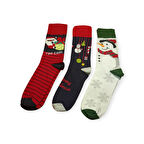 3 ADET YILBAŞI DESENLİ ÇORAP