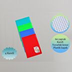 Çınar A4 60 Yaprak Colormaxi Spiralli Defter Plastik Kapak Kareli  4 Adet