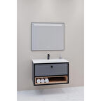 ESPERO 80 CM BEYAZ LAVABOLU BANYO DOLABI - BOY DOLAP HARİÇ