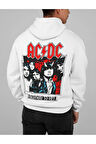 AC DC Highway To Hell Yazılı Unisex Oversize Müzik Grubu Rock Metal Hoodie