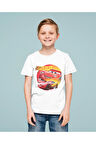Şimşek Mcqueen Arabalar Baskılı Unisex Çizgi Film Çocuk Tişört (1-12 Yaş)