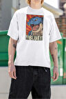!! Blue !! Pokemon Çizgi Film Baskılı Unisex Oversize Tişört