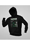 Controller Viiper Baskılı Unisex Hoodie, Oversize Vaalorant Sweatshirt