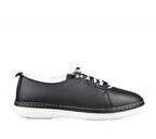 Pandora Moda 25.505 Hakiki Deri Siyah Kadın Günlük Ayakkabı