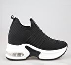 GUJA 24y300-8 Dolgu Topuk Siyah Kadın Sneakers