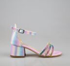 792 Gökkuşağı Çocuk Topuklu Ayakkabı