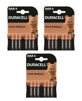 Duracell Pil Basic AAA Alkalin İnce Kalem 6'lı 3 Paket