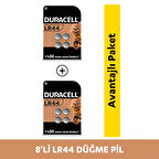  Özel LR44 Alkalin Düğme Pil 1,5V (76A / A76 / V13GA), 8'li Paket