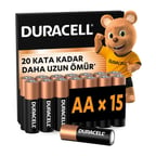 Duracell Basic Aa Alkalin Kalem Pil (15'Li Paket) – 1,5V
