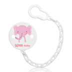 901 Wee Baby Zincirli Emzik Askısı - Kız 1 Adet