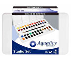Daler Rowney Aquafine Studio Plastik Kutu Set 48'li Yarım Boy Sulu Boya