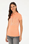 Kadın Somon Polo Yaka Tişört 50282885-vr047