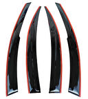 Opel Grandland-X Çift Sıra Kırmızı Kromlu Cam Rüzgarlığı 2017 Ve Üzeri