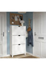 STÄLL beyaz 79x29x148 cm MODERN ayakkabı dolabı