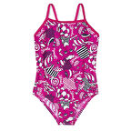 Speedo Kız Çocuk Mayosu Pembe Ess Frill 1Pce if Pink Navy 8 07972B430
