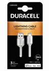 Duracell 2m Lightning to USB-A Şarj Kablosu - Beyaz