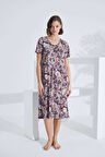 Bambu Kısa Kol Yazlık Kadın Elbise 72232
