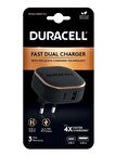 Duracell 30W 4X Hızlı Şarj Başlığı ( USB-A,USB-C ) - Siyah
