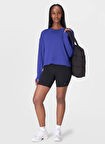 Sweaty Betty SB10232-400 AFTER CLASS CROP SWEATS Mavi Bisiklet Yaka Normal Düz Kadın Sweatshırt