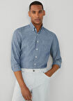 Hackett Slim Fit Gömlek Yaka Mavi Erkek Gömlek HM309766