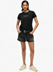 Superdry Bisiklet Yaka Siyah Kadın T-Shirt W1011612A