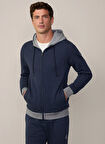 Hackett Kapüşon Yaka Koyu Lacivert Erkek Sweatshırt HM581287