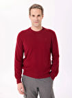 Hackett Bisiklet Yaka Slim Fit Bordo Erkek Kazak HM703237