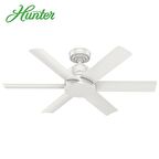 Hunter - Kennicott Taze Beyaz - 112 Cm. Nemli Mekan Tavan Vantilatörü