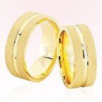 Sarı Şeritli Altın Alyans 5108