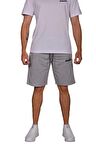 Diadora Mesa - Pamuklu Açık Gri Spor Şort - DIADORAMESA