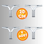 20 CM METAL MAGNOLİA KOLTUK AYAĞI MOBİLYA AYAĞI ÜNİTE AYAĞI KONSOL AYAĞI PUF BERJER AYAĞI (4 ADET)