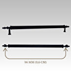 Klipso Mat Siyah 96 MM Metal Lüks Çekmece Dolap Mobilya Kulpları