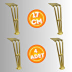 17 CM METAL BONCUKLU KOLTUK AYAĞI MOBİLYA AYAĞI ÜNİTE AYAĞI KONSOL AYAĞI PUF BERJER AYAĞI (4ADET)