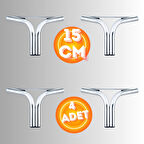 15 CM METAL MAGNOLİA KOLTUK AYAĞI MOBİLYA AYAĞI ÜNİTE AYAĞI KONSOL AYAĞI PUF BERJER AYAĞI (4 ADET)