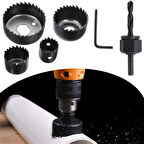 CT-STONES® 6 Parça Demir Ahşap Alçıpan Delme Buat Açma Seti