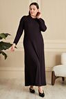 Kadın Büyük Beden Nergiz Jakar Tesettür Anne Elbise 